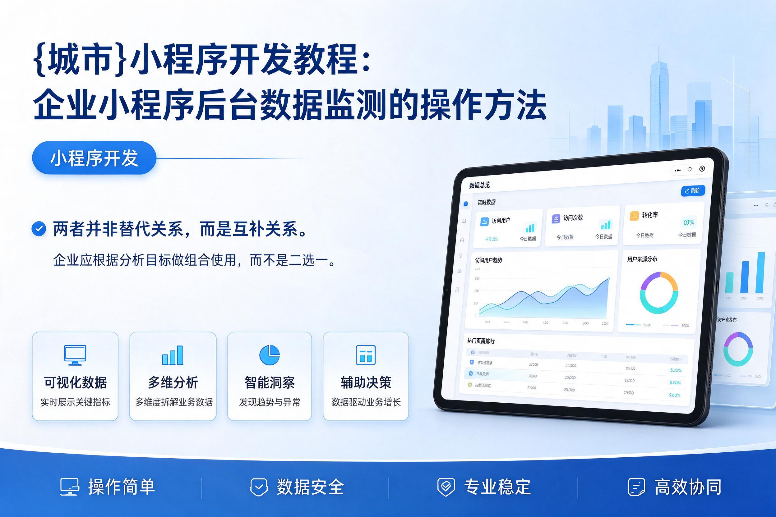 漾濞小程序开发教程:企业小程序后台数据监测的操作方法